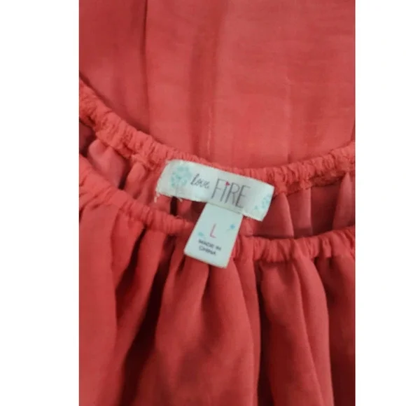 WOMEN Dress Love Fire Size Large - Sleeveless - Picture 3 of 4
